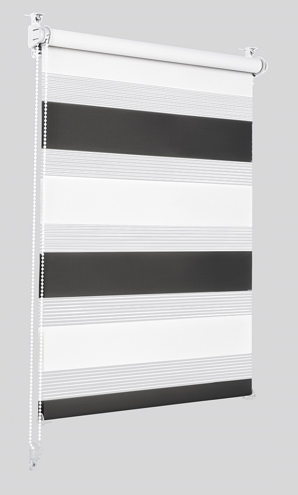 SONELLO Doppelrollo schwarz/weiß 40cm x 210cm
