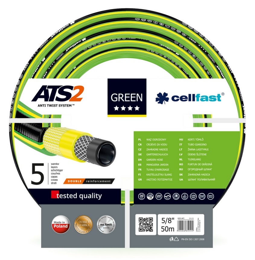 Gartenschlauch Cellfast Green ATS2 5/8'' 50m