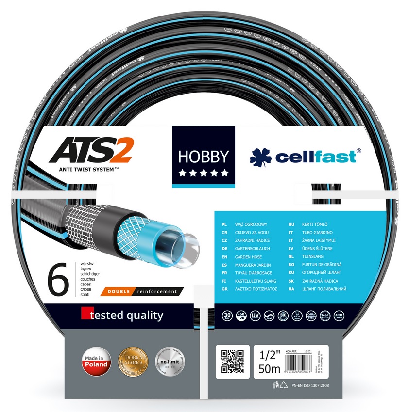 Gartenschlauch Cellfast Hobby ATS2 1/2'' 50m