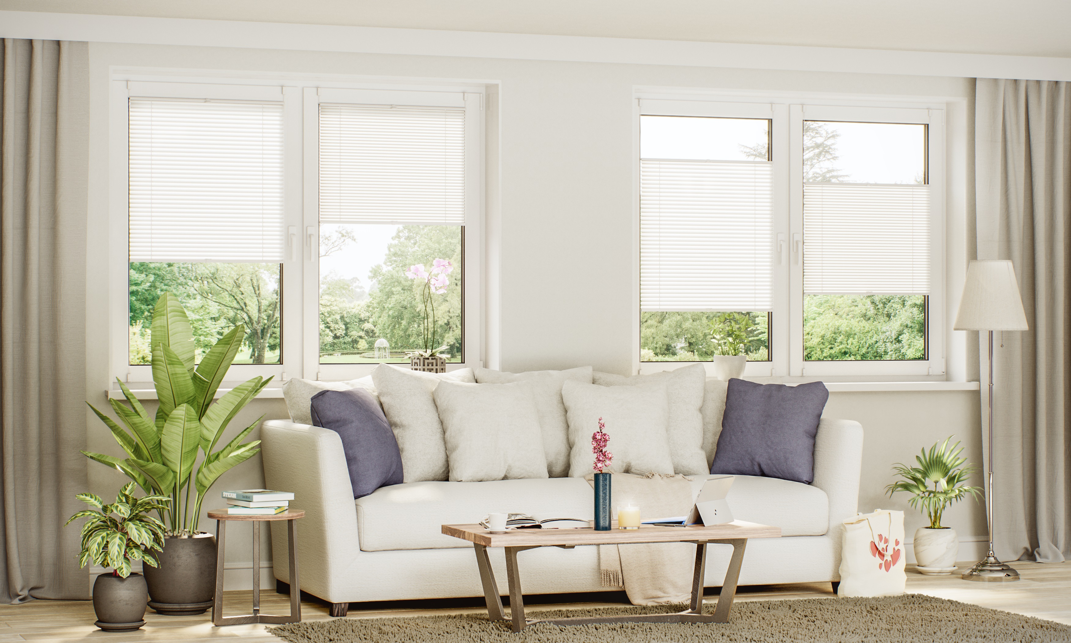 Plissee grau 105cm x 160cm Klemmfix ohne Bohren Tür Fenster Plisseerollo Easyfix